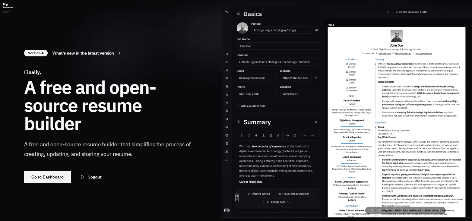 Reactive Resume: The Best Free and Open-Source Resume Builder You Need to Try